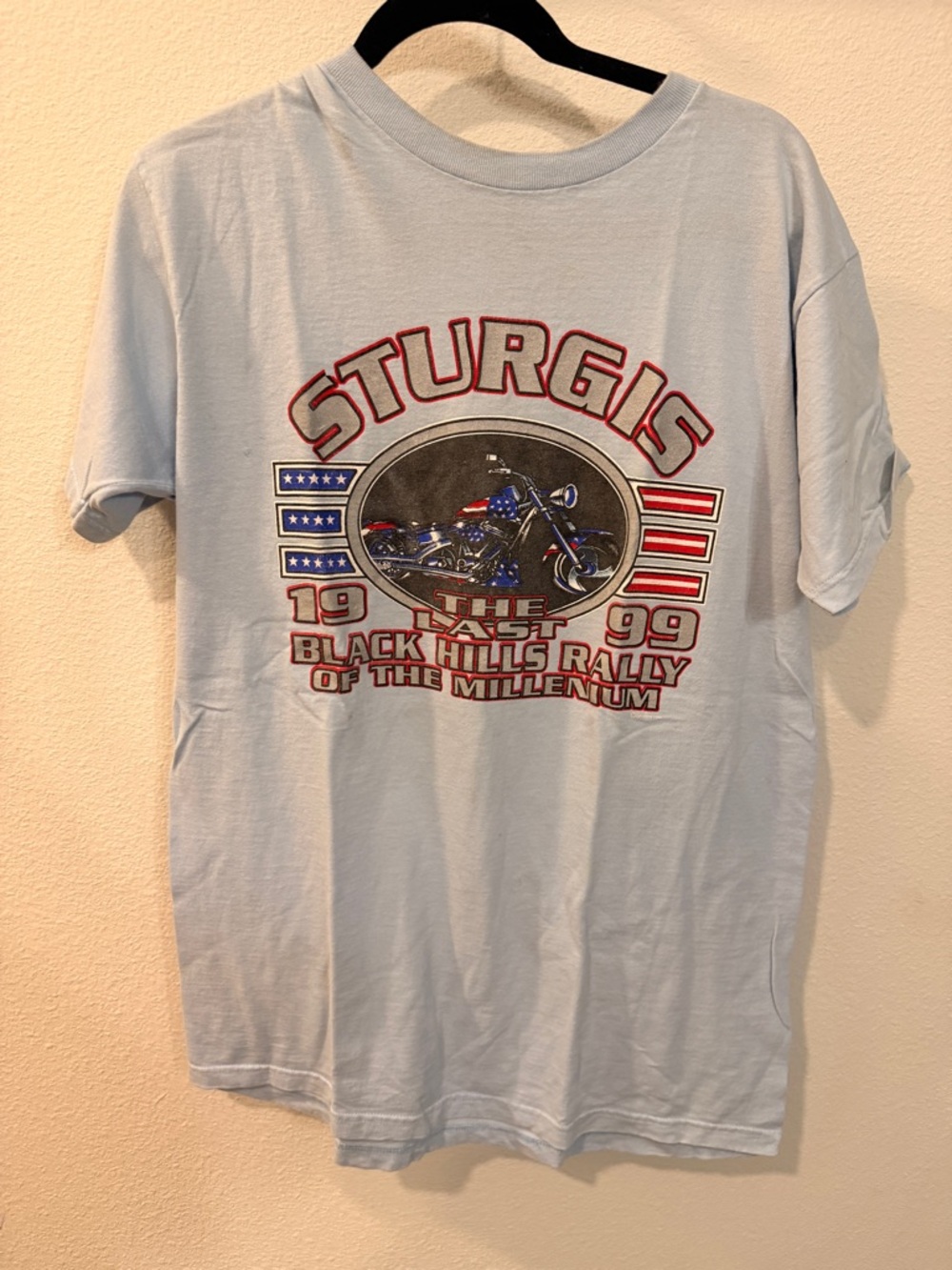 Vintage 1999 Sturgis Black Hills Motorcycle "Rally Of The Millennium" T-Shirt L